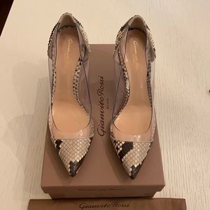 Gianvito Rossi snakeskin plexus pump
